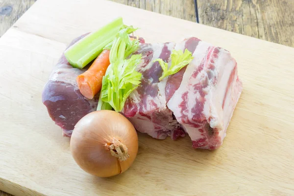 Bereid Vlees Groentebouillon — Stockfoto