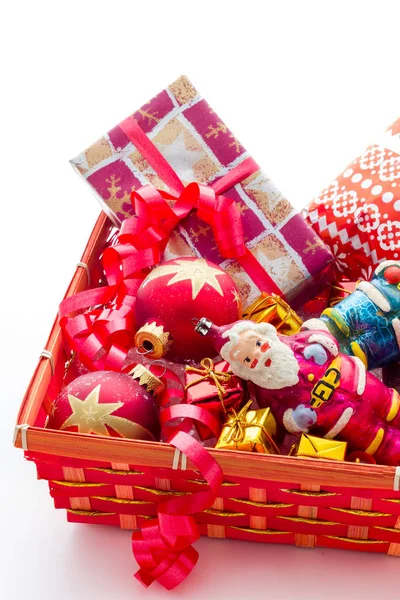 Regali Natale Primo Piano Multicolore — Foto Stock