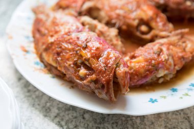 Balık redfish tatlı pişmiş