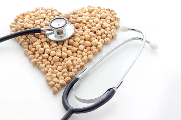 Garbanzos Biológicos Forma Tierra — Foto de Stock