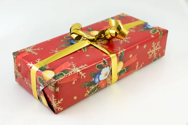 Gift Box White Background — Stock Photo, Image