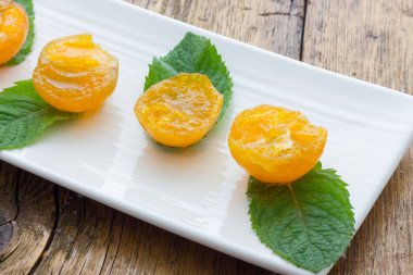 Mandarin clementines görünümü şekerlenmiş