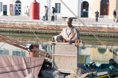Doğum sahnesi Cesenatico liman İtalya