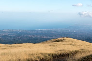 Etna manzarası Catania Sicilya İtalya