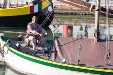 Doğum sahnesi Cesenatico liman İtalya