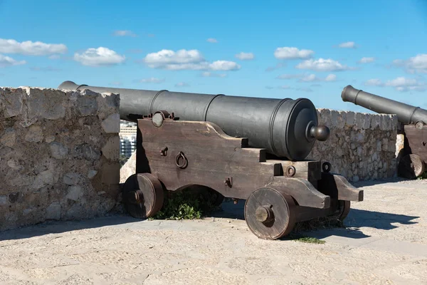 Ancient Bronze Cannon Ibiza — Stock Photo, Image