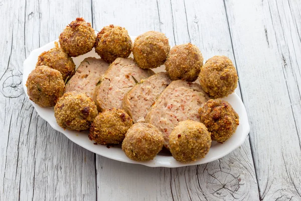 Gebratene Fleischbällchen — Stockfoto