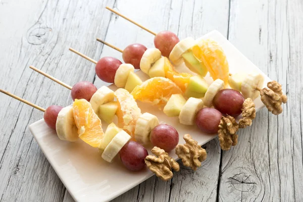 Brochetas Fruta Sana — Foto de Stock