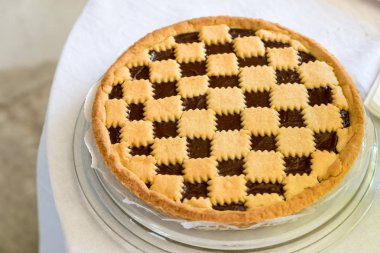 Çikolatalı tart kek görünümü