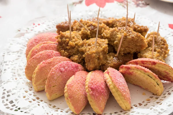 Torta Riso Ravioli Dolci Nel Piatto — Foto Stock