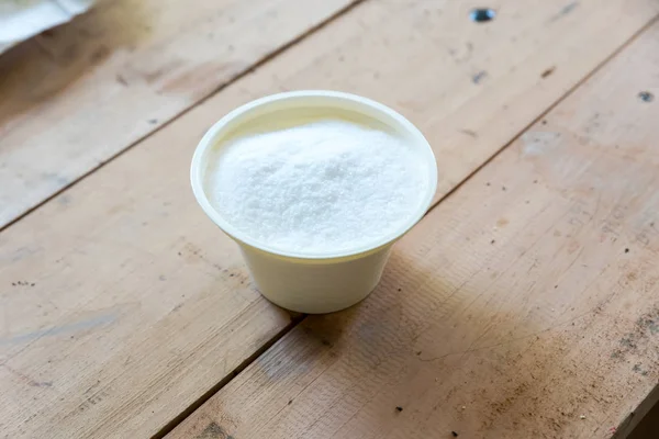 Jar Fine Salt — Stock Photo, Image