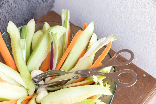 Carrots Fresh Cucumbers — Stock Photo, Image