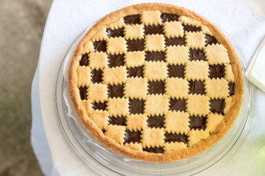 Çikolatalı tart kek görünümü