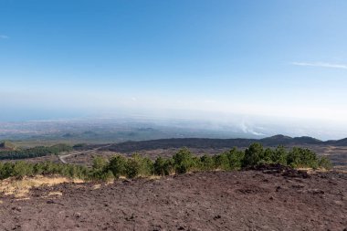 Etna manzarası Catania Sicilya İtalya