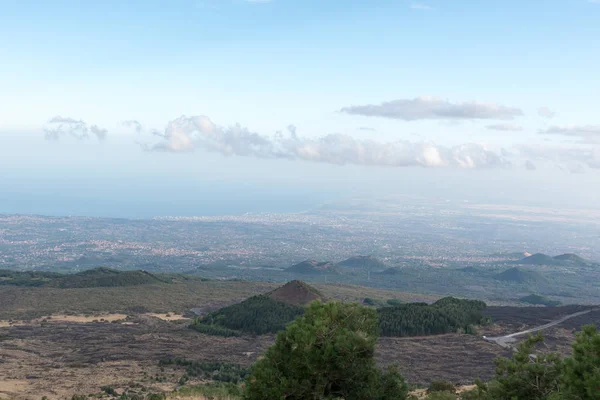 Etna krajobraz Katania Sycylia Włochy — Zdjęcie stockowe