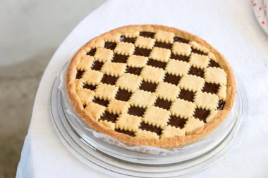 Çikolatalı tart kek görünümü