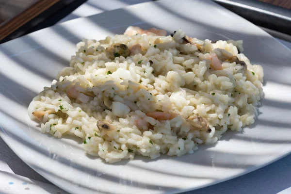 Risotto with seafood close up — Stock Photo, Image