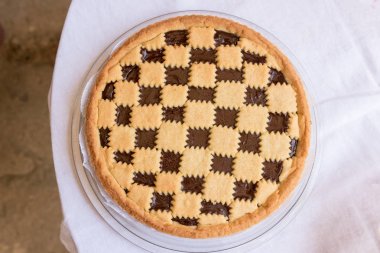 Çikolatalı tart kek görünümü