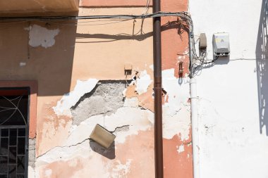 Sicilyalı binalar görünümü Crumbling