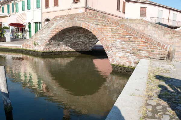 Město Comacchio v Itálii — Stock fotografie