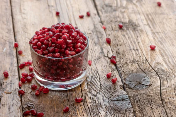 Pomegranate red grains view