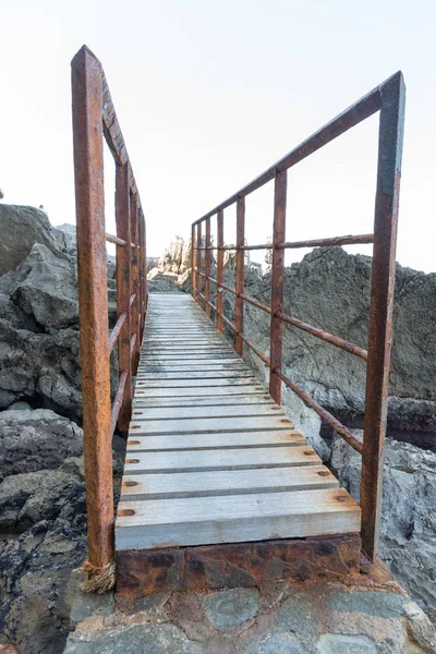 Passerelle en fer et bois — Photo