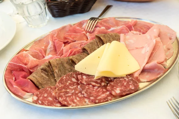 Cold Cuts Mixed Cheeses — Stock Photo, Image