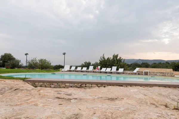 Sicilian Rock Garden Pool — Stock Photo, Image