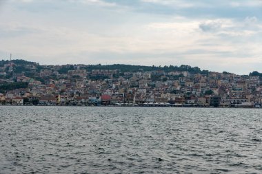 Yunanistan 'ın Kefalonya adasında Argostoli Panoraması