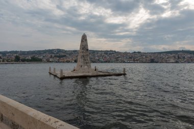 Yunanistan 'ın Kefalonya adasında Argostoli Obelisk' i