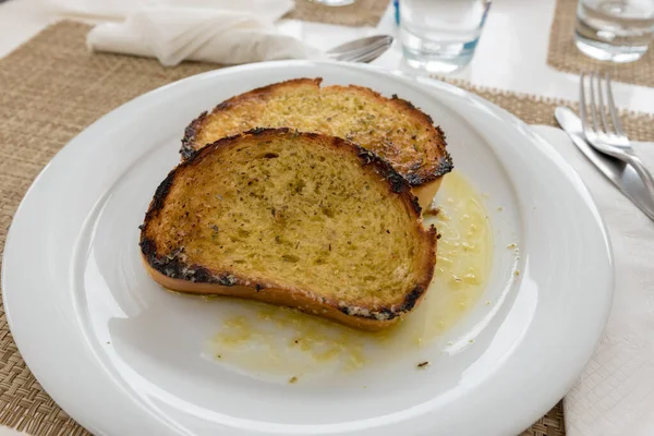 Bread Toasted Garlic Oil — Stock Photo, Image