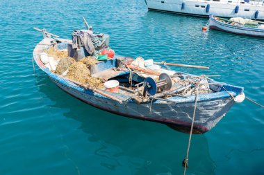 Yunanistan 'ın Kefalonia adasında balıkçı teknesi