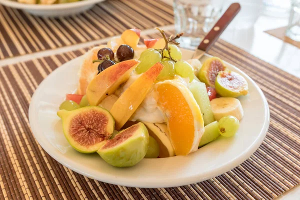 Yaourt Grec Aux Fruits Miel — Photo