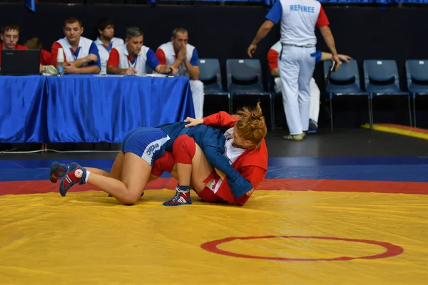 Orenburg Rússia Outubro 2016 Meninas Competem Legítima Defesa Sem Armas — Fotografia de Stock