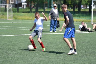Orenburg, Rusya Federasyonu - 28 Haziran 2017 yıl: çocuklar futbol mini futbol turnuvası şehir 