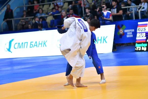 Orenburg Rússia Maio 2018 Meninos Competem Judô Pelo Europeu Judo — Fotografia de Stock