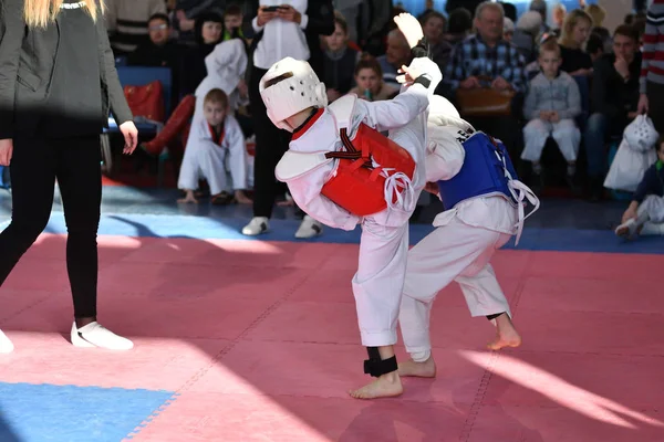 Orenburg Rusland Januari 2018 Jaar Kinderen Debuteren Taekwondo Championship School — Stockfoto