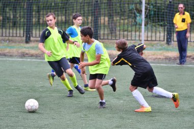 Orenburg, Rusya Federasyonu - 31 Temmuz 2017 yıl: çocuklar futbol mini futbol turnuvası şehir 