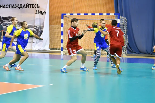 Orenburg Russia February13 2018 Year Boys Play Handball International Handball — Stock Photo, Image