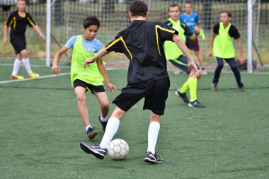 Orenburg, Rusya Federasyonu - 31 Temmuz 2017 yıl: çocuklar futbol mini futbol turnuvası şehir 
