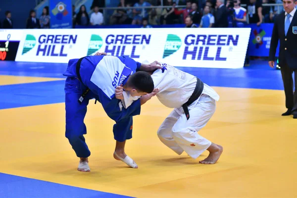 Orenburg, Rusya Federasyonu - Mayıs 12-13 yıl 2018: Boys rekabet Judo Avrupa Judo Cu için