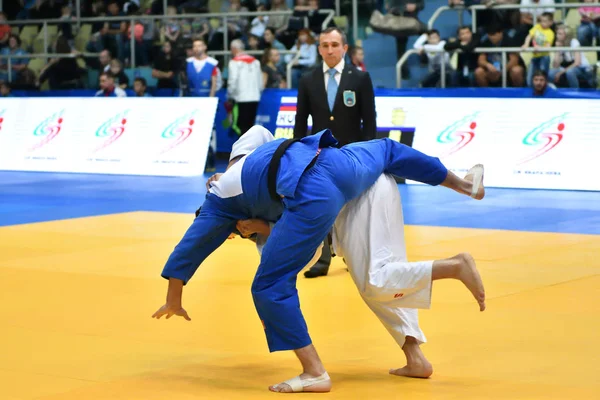 Orenburg Russie Mai 2018 Des Garçons Concourent Judo Pour Judo — Photo