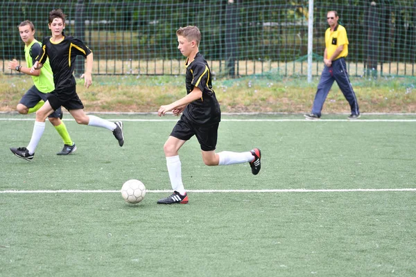 Orenburg Russia Luglio 2017 Anno Ragazzi Giocano Calcio Sul Torneo — Foto Stock