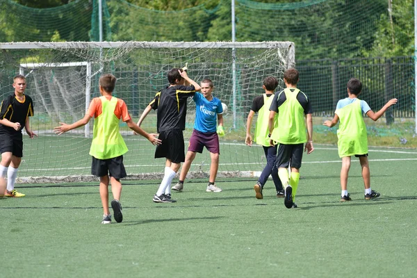 Orenburg Rusia Julio 2017 Año Los Niños Juegan Fútbol Torneo —  Fotos de Stock