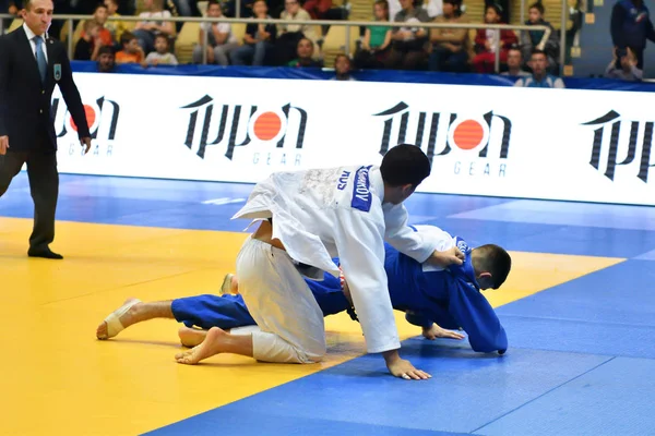 Orenburg Rússia Maio 2018 Meninos Competem Judô Pelo Europeu Judo — Fotografia de Stock