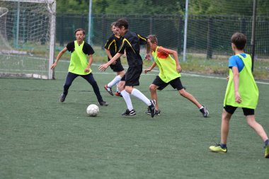 Orenburg, Rusya Federasyonu - 31 Temmuz 2017 yıl: çocuklar futbol mini futbol turnuvası şehir 