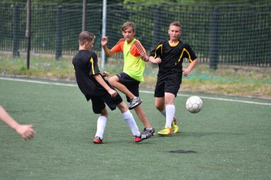 Orenburg, Rusya Federasyonu - 31 Temmuz 2017 yıl: çocuklar futbol mini futbol turnuvası şehir 