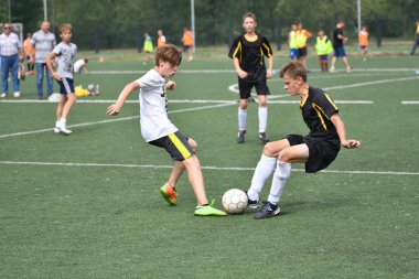Orenburg, Rusya Federasyonu - 31 Temmuz 2017 yıl: çocuklar futbol mini futbol turnuvası şehir 