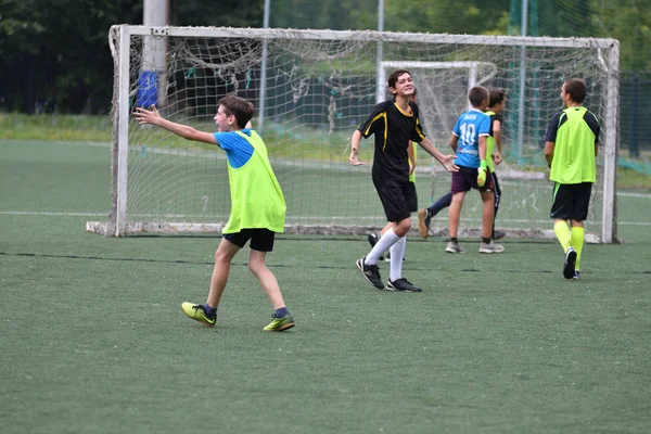 Orenburg Rússia Julho 2017 Ano Meninos Jogam Futebol Torneio City — Fotografia de Stock