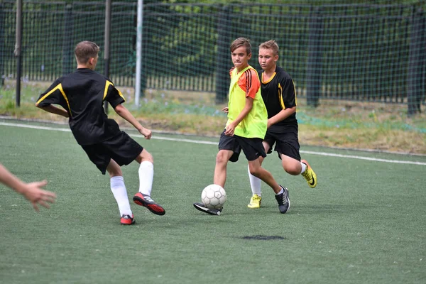 Orenburg Rusia Julio 2017 Año Los Niños Juegan Fútbol Torneo — Foto de Stock